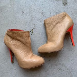 BCBG Max Azria Tan leather booties